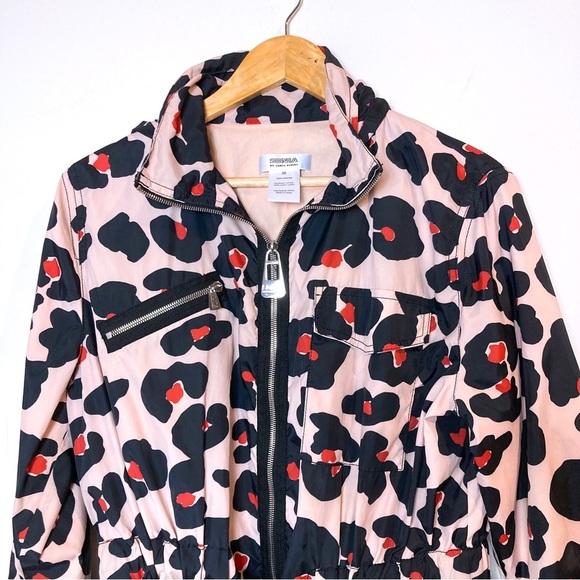 Sonia By Sonia Rykiel All Over Blossom Print / Leopard Print Rain Mac - Picture 10 of 13